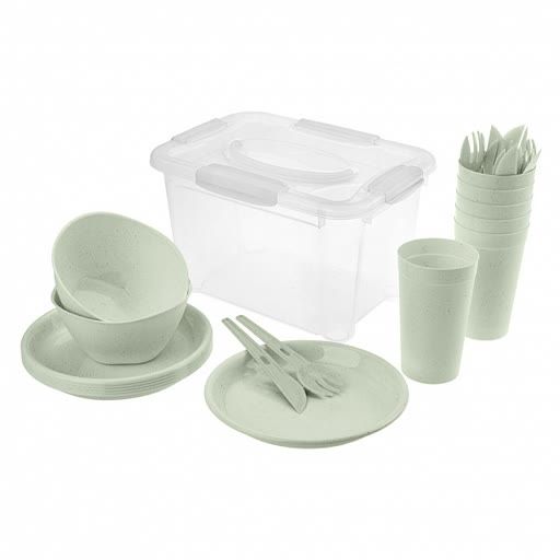 Picnic tableware set "OPTIMUM" for 6 persons, 27 pieces